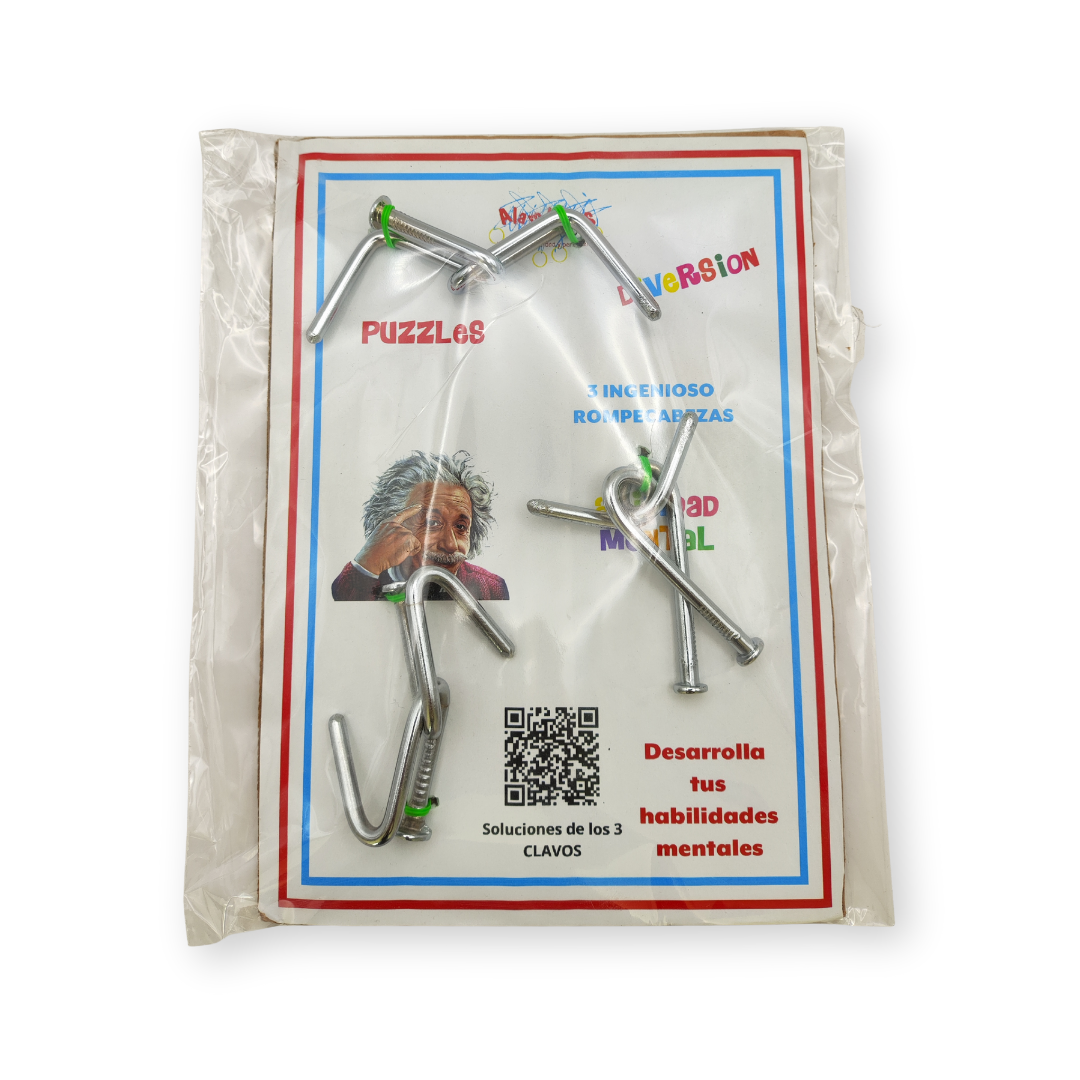 Rompecabezas Metálicos en Paquete de 3 piezas | Alambrijes