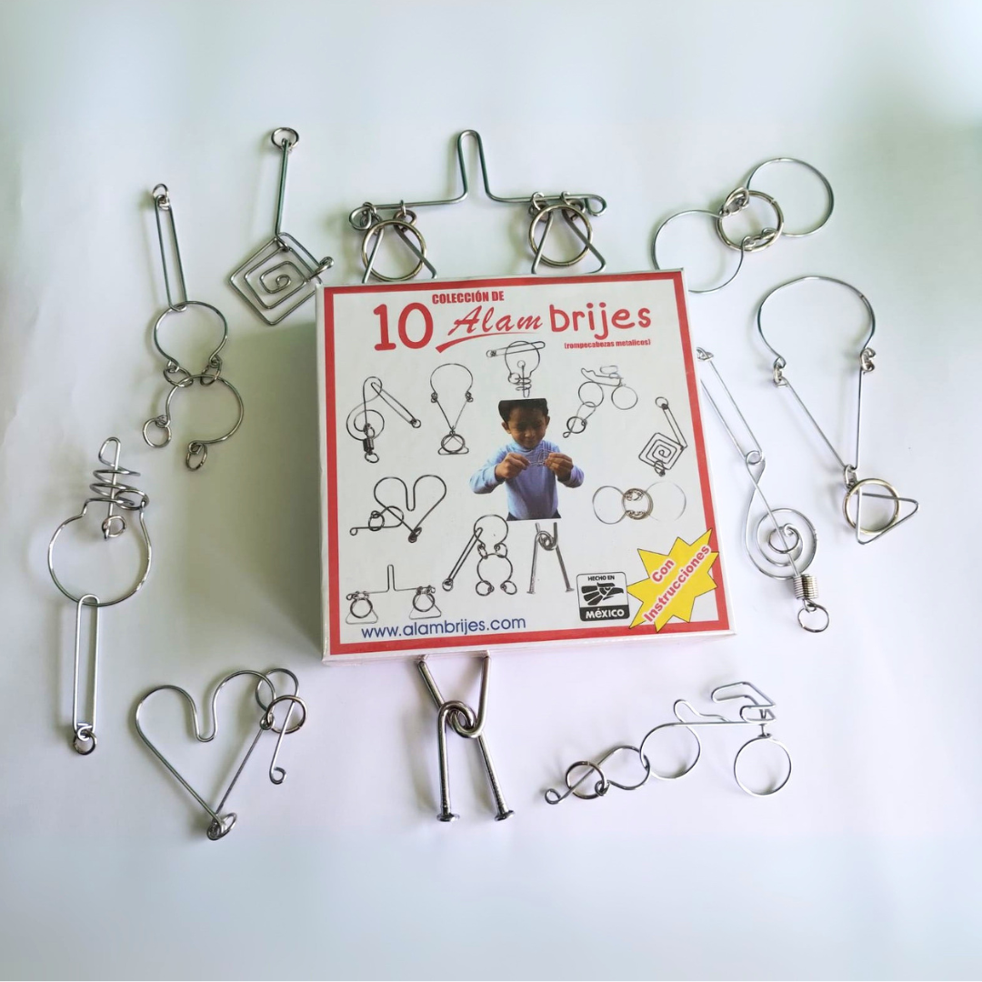Rompecabezas Metálicos en Paquete de 10 Nivel Básico | Alambrijes