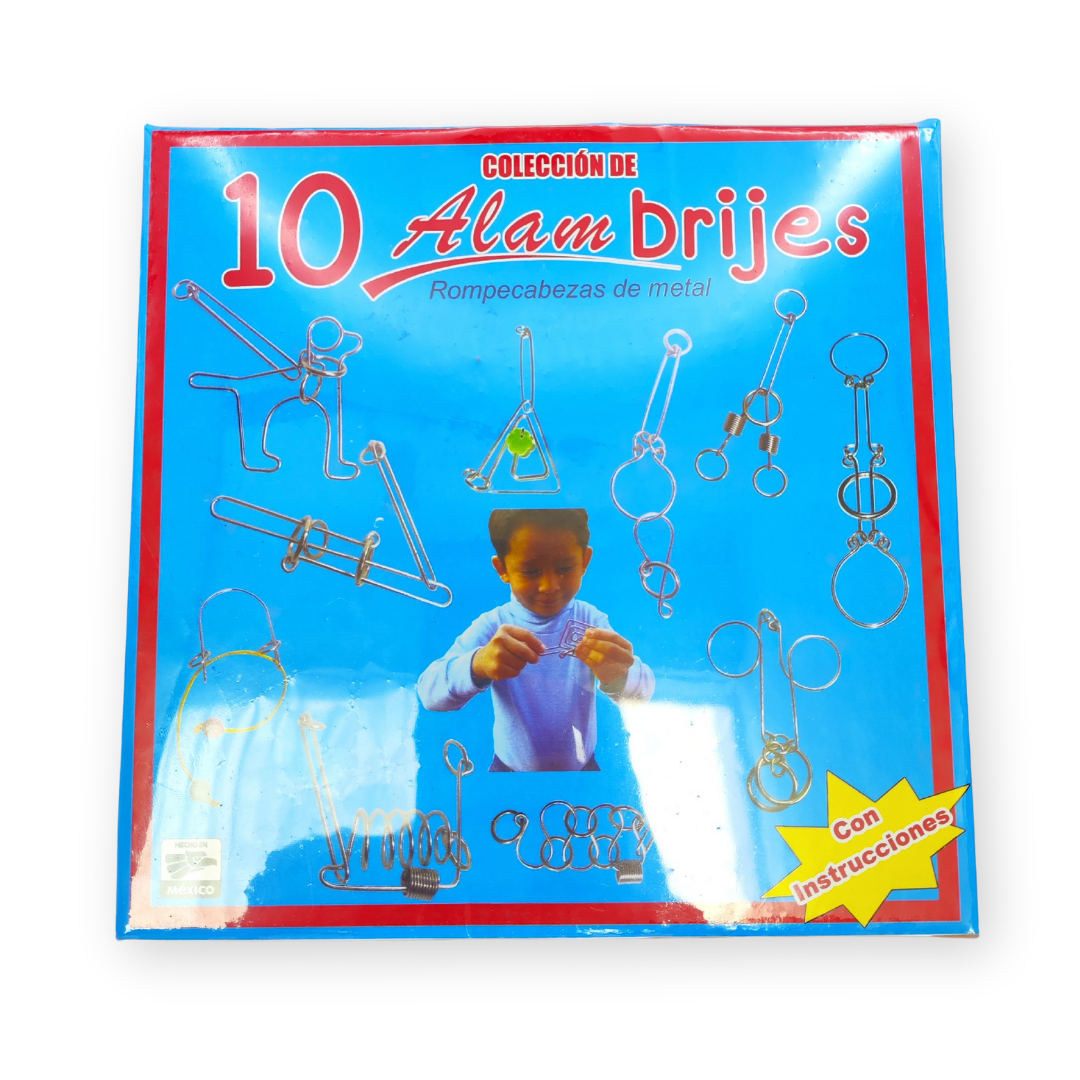 Rompecabezas Metálicos en Paquete de 10 piezas Nivel Avanzado | Alambrijes