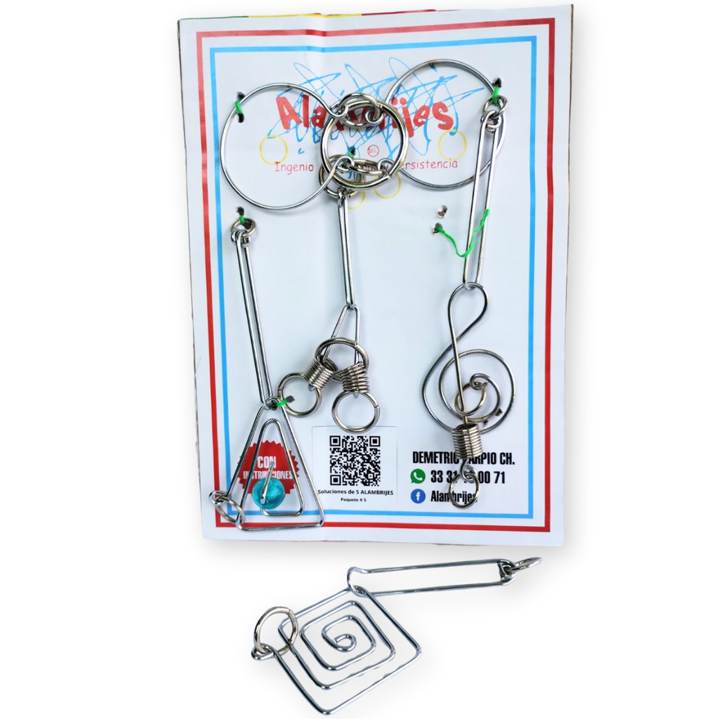 Rompecabezas Metálicos en Paquete de 5 piezas | Alambrijes